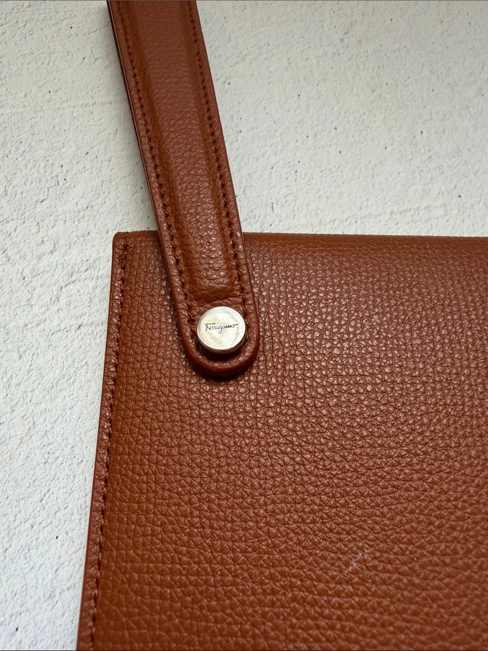 Salvatore Ferragamo Leather Envelope Clutch